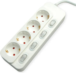 Value Power Strip 4 Sockets with Cable 3m Value Power Strip 4 Sockets with Cable 3m