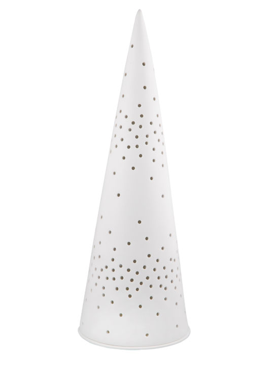 cu lumină LED Decorațiune de Crăciun Ceramic Braduleț 11cm. Electrică Alb