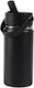 I-Total Μπουκάλι Θερμός Πλαστικό 400ml Black με Καλαμάκι