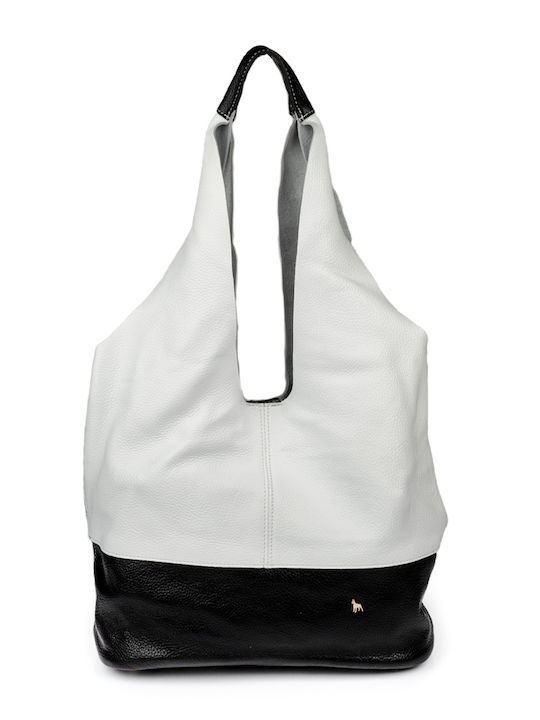 Boxer Set Leder Damentasche Schultertasche Weiß