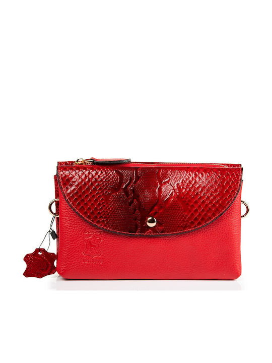 Boxer Leder Damen Handtasche Schulter Rot