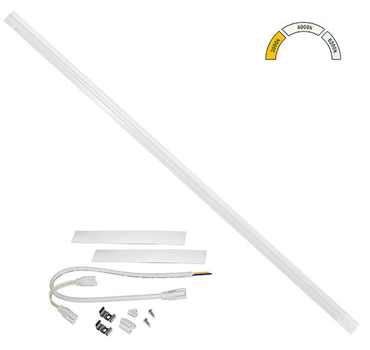 Adeleq Under-Cabinet LED Light 20W Warm White L120xD2.2xH3.5cm