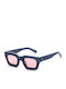 JohNocera Unisex Sunglasses with Blue Plastic Frame and Pink Polarized Lens ARMO-C2