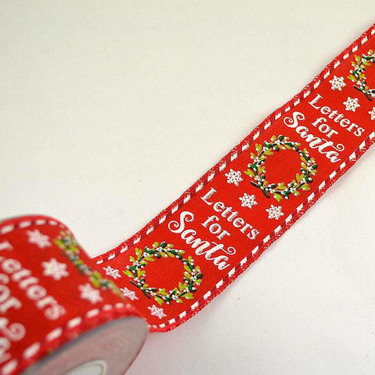 Kappa Decor Weihnachtliche Farbband Plastik Santa Rot 910x5.5cm 1Stück