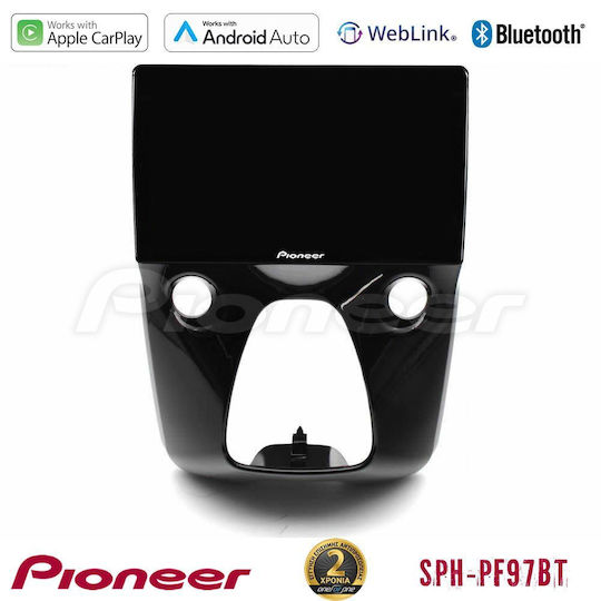 Pioneer Ηχοσύστημα Αυτοκινήτου για Peugeot 108 / 107 Toyota Aygo Citroen C1 2014-2021 (Bluetooth/USB/WiFi/GPS/Apple-Carplay/Android-Auto) με Οθόνη Αφής 9"