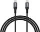 Dudao Braided USB 2.0 Cable USB-C Male - USB-C 60W Black 2m