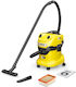 Karcher WD 4-18 Dual V-20/22 Rechargeable Vacuum Wet / Dry Without Charger and Battery with Plastic Bin 20lt