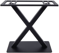 Pakketo Wolver Stand De Masă Metalic Masă Neagră 70x40x72cm