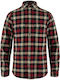 Skog Long-sleeved Flannel Shirt Dark Navy-red