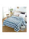Natural Home Fleece Blanket Double 200x240cm Light Blue