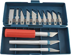 Idealstore Modeling Knife Set Includes 3 Different Handles 13 Blades Various Sizes Shapes Packaged In A Magnetic Band Box Perfect Decoupage Delicate Modeling Tasks