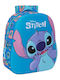 Disney Stitch Schulranzen Rucksack mit Flaschenhalter Blau 27 x 3 x 33cm