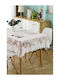 Obro Weihnachtliches Tischtuch Stoff Rosa 180x130cm