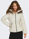 Fever Kurz Damen Puffer Jacke für Winter White