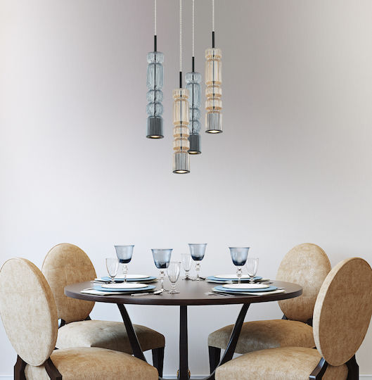 Viokef Honey Pendant Ceiling Light with GU10 Socket 80x80cm