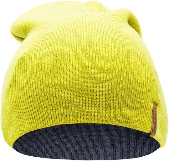 Beanie Unisex Wendbar Beanie Gestrickt in Gelb Farbe