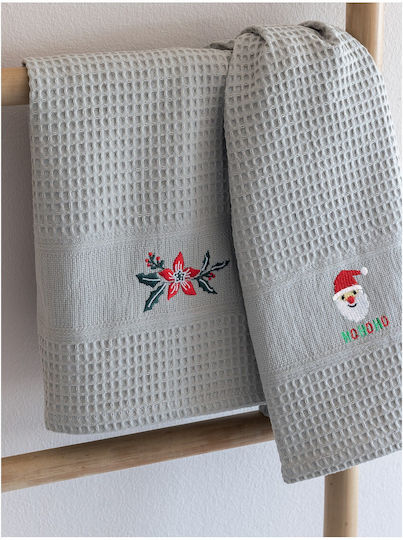 Palamaiki Set Christmas Towels Fabric White L70xW50cm. 2pcs