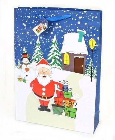 Large Christmas Bag for Gift Multicolored 3x3cm.