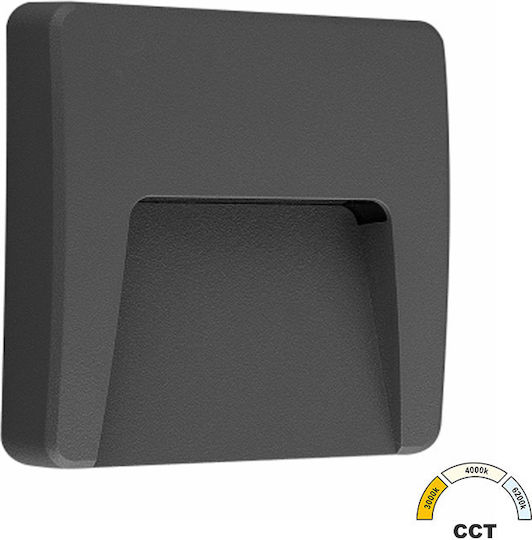 Adeleq Wall-Mounted Outdoor Ceiling Light LED IP65 3W with Adjustable White Light