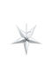 PartyDeco Plastic Christmas Decorative Star Silver