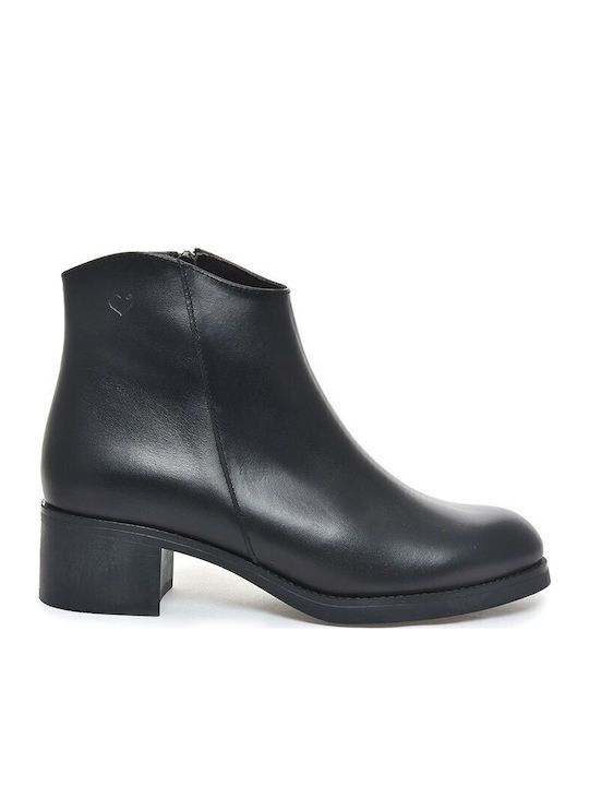 Desiree Leder Stiefeletten Damen Schwarz