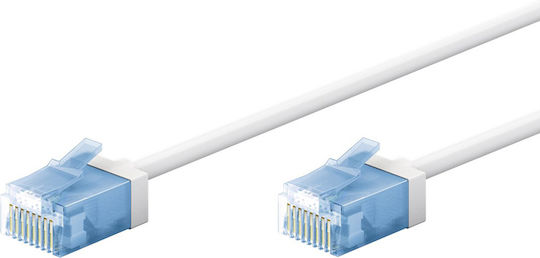 Goobay U/UTP Cat.6a (Gigabit) Ethernet Network Cable 0.15m White