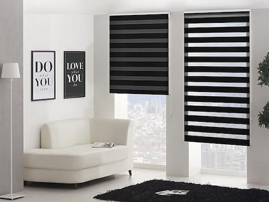 Tpster Jaluzele Rulou Semi-Blackout Negru L150xÎ180buc 36973