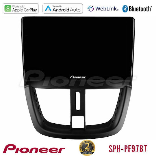 Pioneer Auto-Audiosystem für Peugeot 207 2006-2012 (Bluetooth/USB/WiFi/GPS/Apple-Carplay/Android-Auto) mit Touchscreen 9"