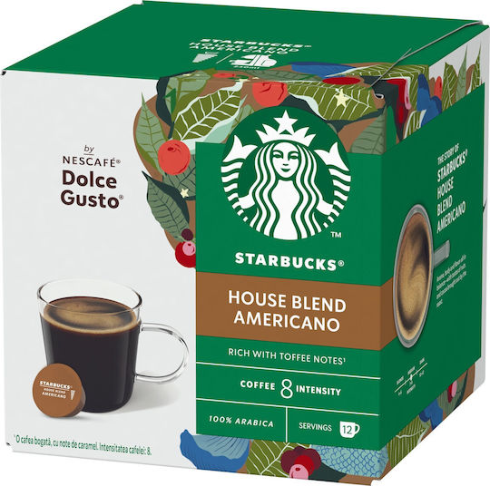 Starbucks Capsule Espresso House Blend Compatibile cu Mașina Dolce Gusto 12capace