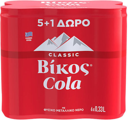 Vikos Cola cu carbonatare în Cutie 6x330ml