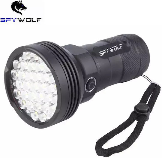 Spywolf Επαναφορτιζόμενος Φακός LED IP65 με Μέγιστη Φωτεινότητα 38000lm