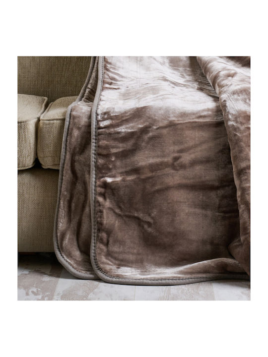 Cokitex Silk Touch Samtige Decke Übergröße 220x240cm Braun