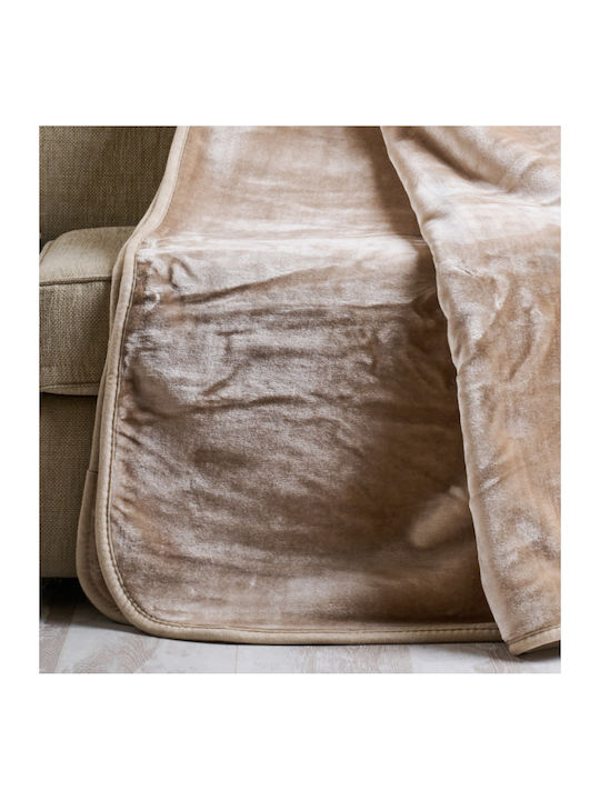 Cokitex Silk Touch Samtige Decke Übergröße 220x240cm Beige
