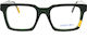 Tipi Diversi Herren Acetat Brillengestell Schwarz TD643401