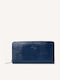 Large Leather Women's Wallet Classic Blue