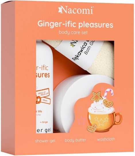 Nacomi Ginger-ific Pleasures Hautpflegeset für Feuchtigkeitsspendend & Reinigung Körperreinigung 3Stück