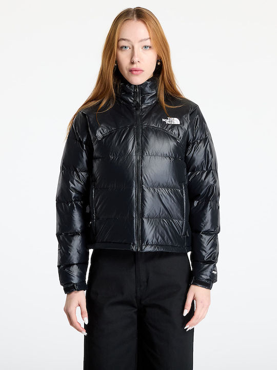 2000 Retro Nuptse Crop Γυναικείο Μπουφάν για Χειμώνα Tnf Black