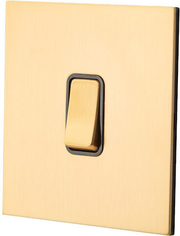 Gold Brush Metal Switch Vichema 1 Gang 2 Way 10a Gold