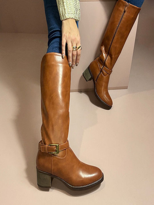 Camel Buckle Boot