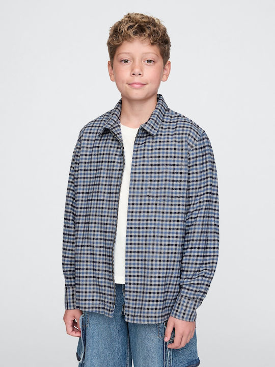 Kids Shirt Long Sleeve bainbridge blue Flannel