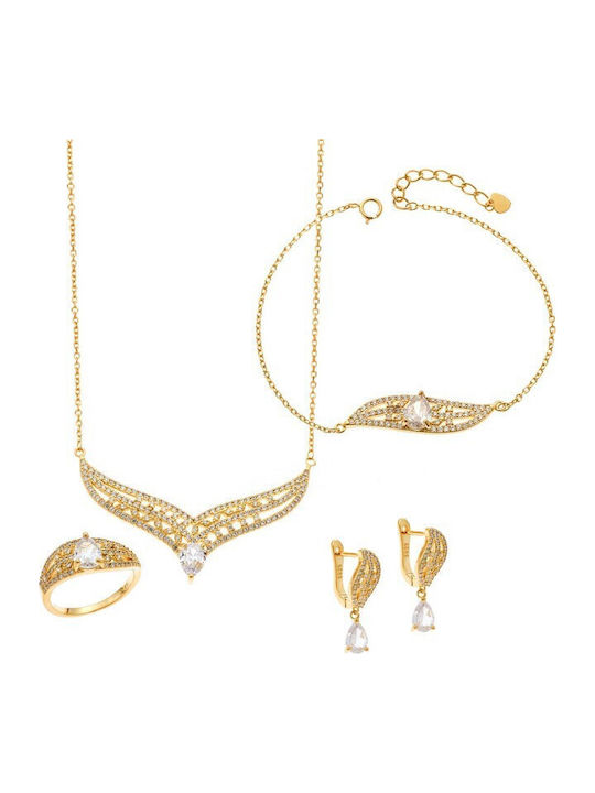 Senza Set mit Halskette , Ohrringe & Ring aus S...
