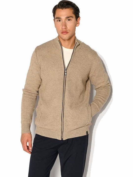 Brokers Jeans Men's Knitted Cardigan Beige