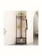 Viosarp Wheeled Floor Garment Rack made of Metal Black 40x40x170cm