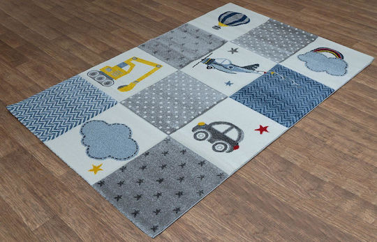 Viopros Kinder Teppich Blau 133x190cm