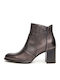 Leder Stiefeletten Damen Braun