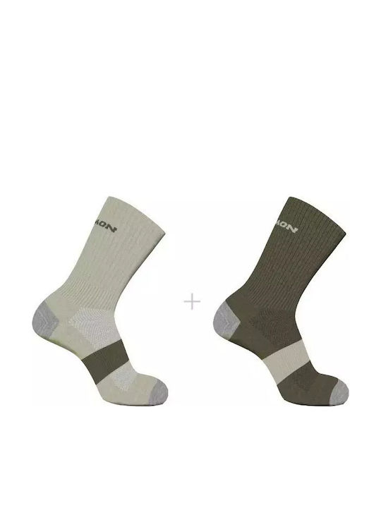 Salomon Evasion Trekking Κάλτσες Πράσινες 2 Ζεύγη