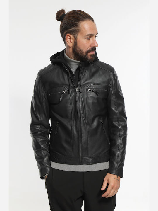 Newton Leather Leather Jacket BLACK