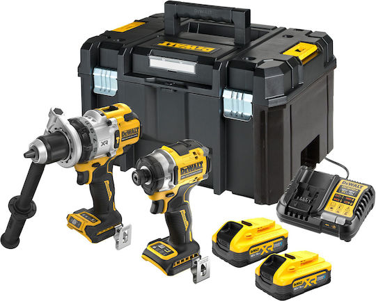 DEWALT DCK2200H2T Set Impact Drill Driver & Impact Screwdriver 18V with 2 Batteries 5Ah and Case
