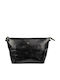 Leder Damen Handtasche Schulter Schwarz