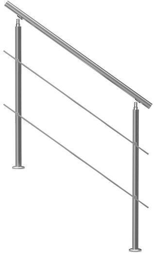 Balustradă din oțel inoxidabil 3-4 trepte Vivatechnix 1200 X 104 X 1060 mm unghi reglabil 0° 45° accesorii de montare 2 X traverse
